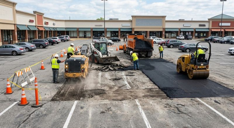 Asphalt Parking Lot Repair in Palm Springs, CA